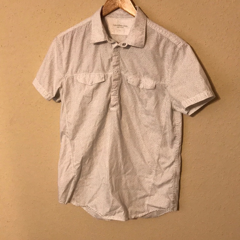 Calvin Klein Jeans 1/4  button knit